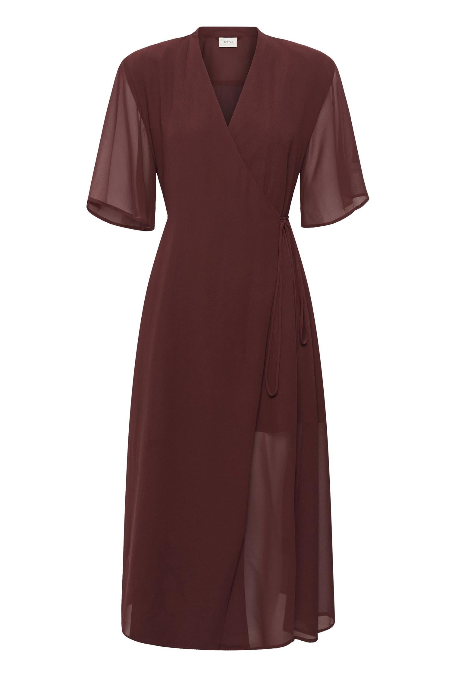 Gzdorah Wrap Dress Cabernet