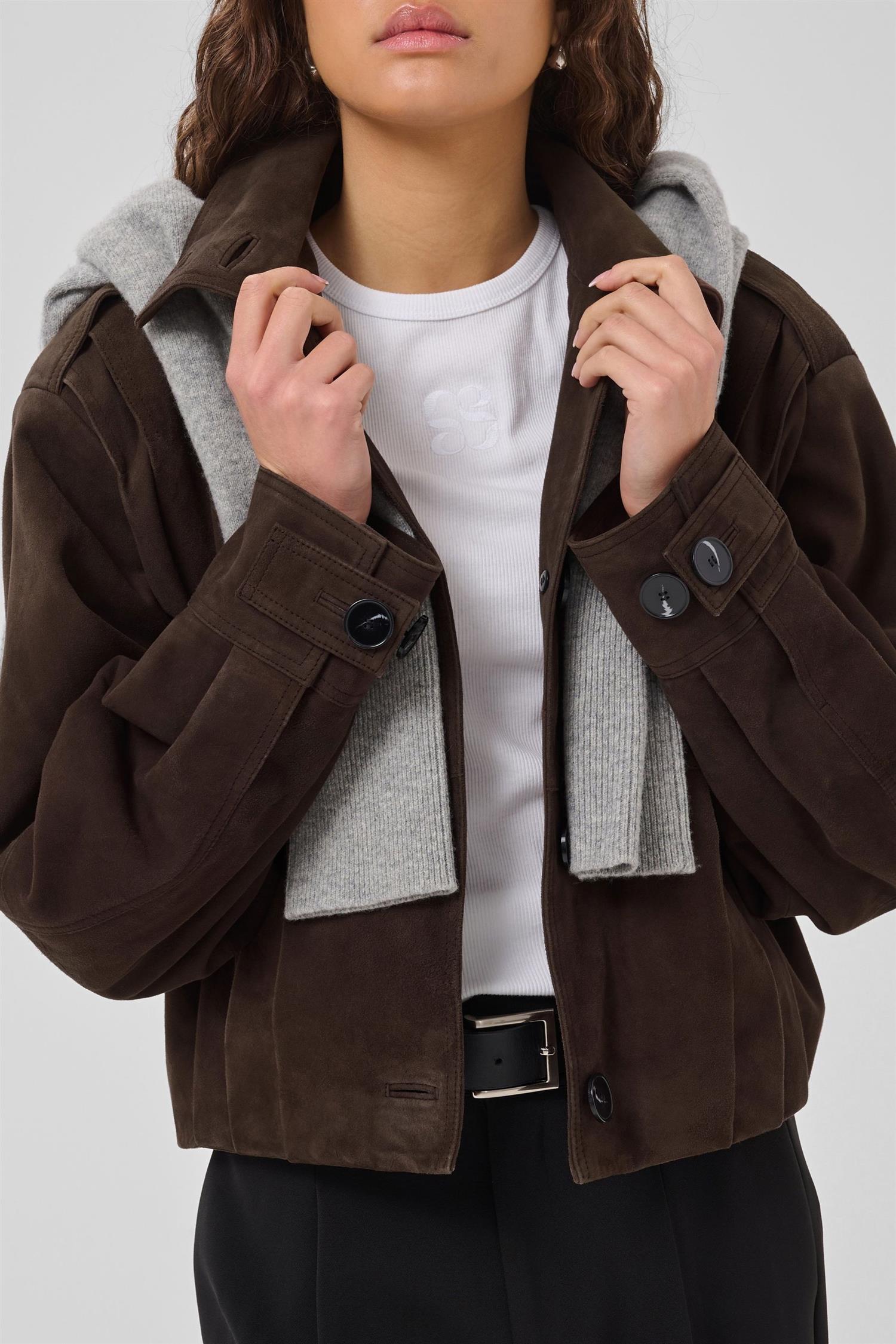 Mwpetra Suede Pleat Jacket