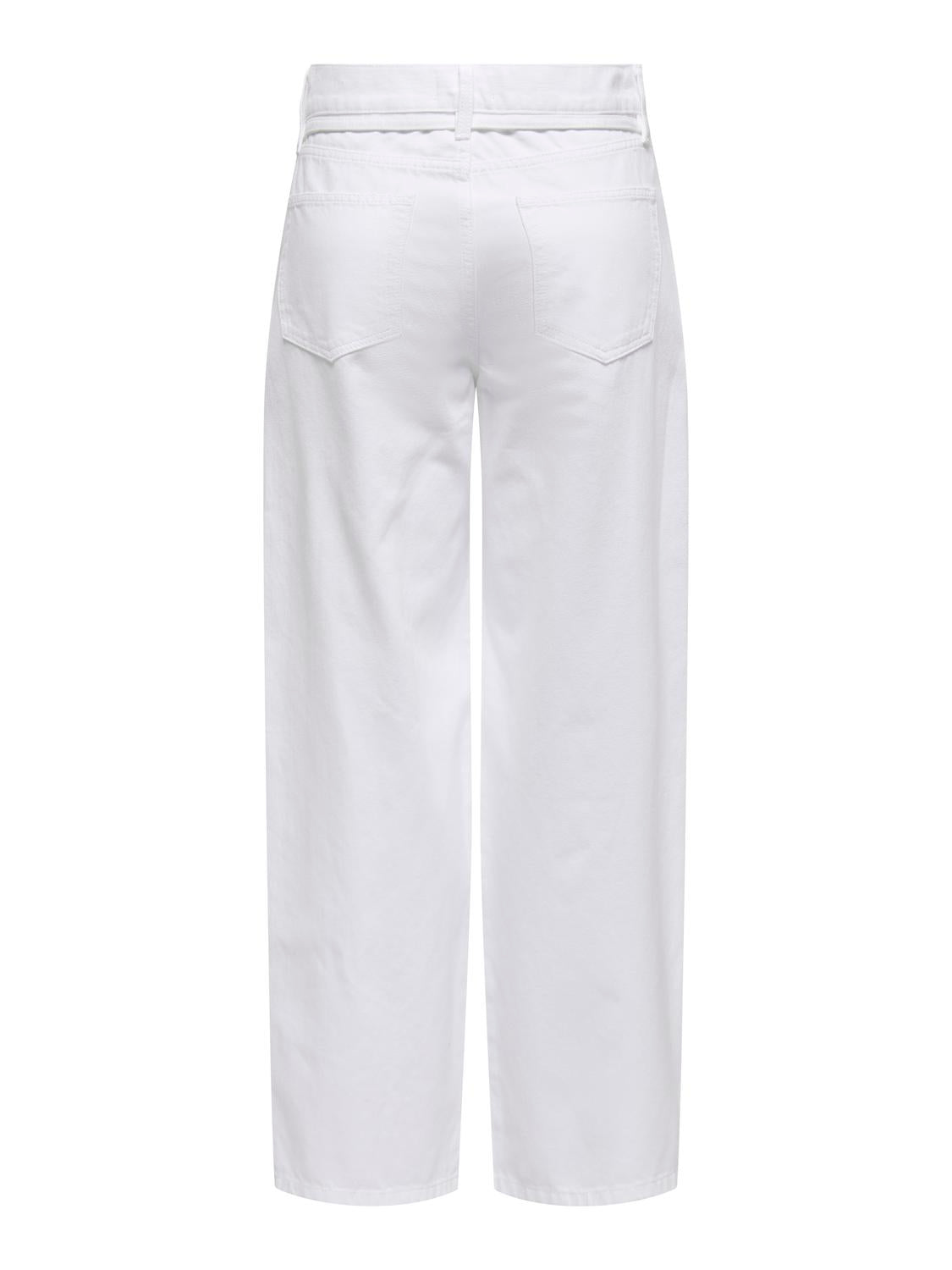 Gianna MW Straight Jeans White Denim