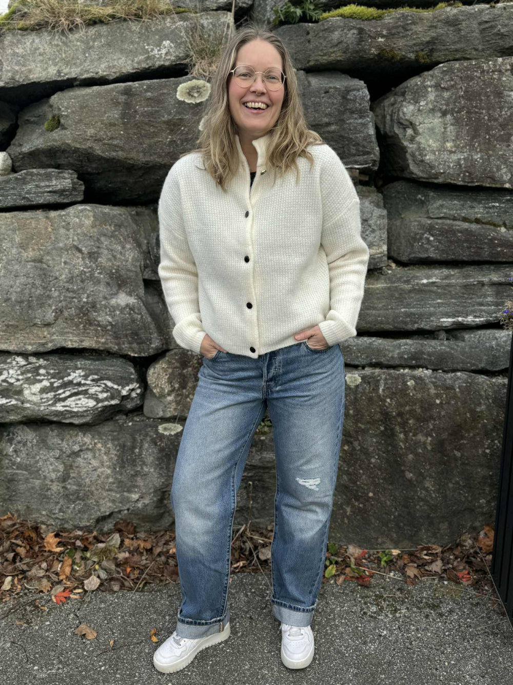 Alpha Short Cardigan Ivory