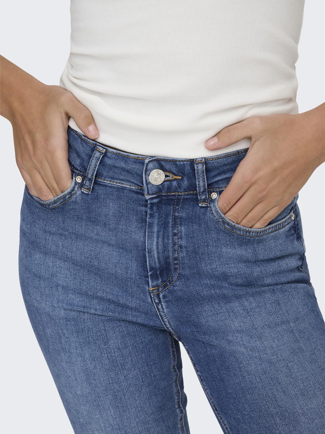 Blush Mid Flared Mid Medium Blue Denim