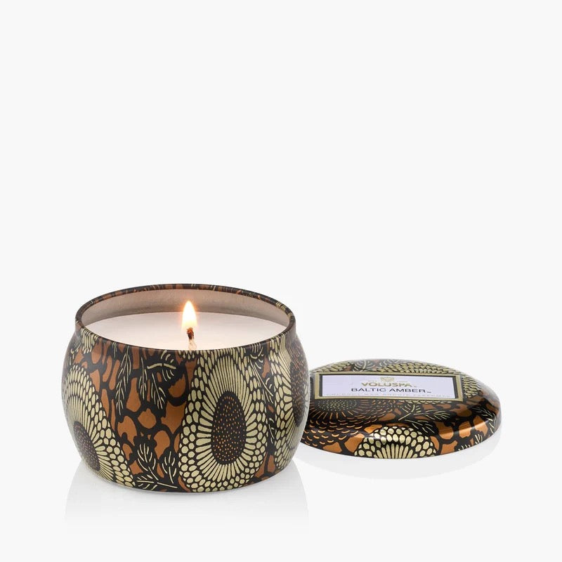 Baltic amber Mini Tin Candle