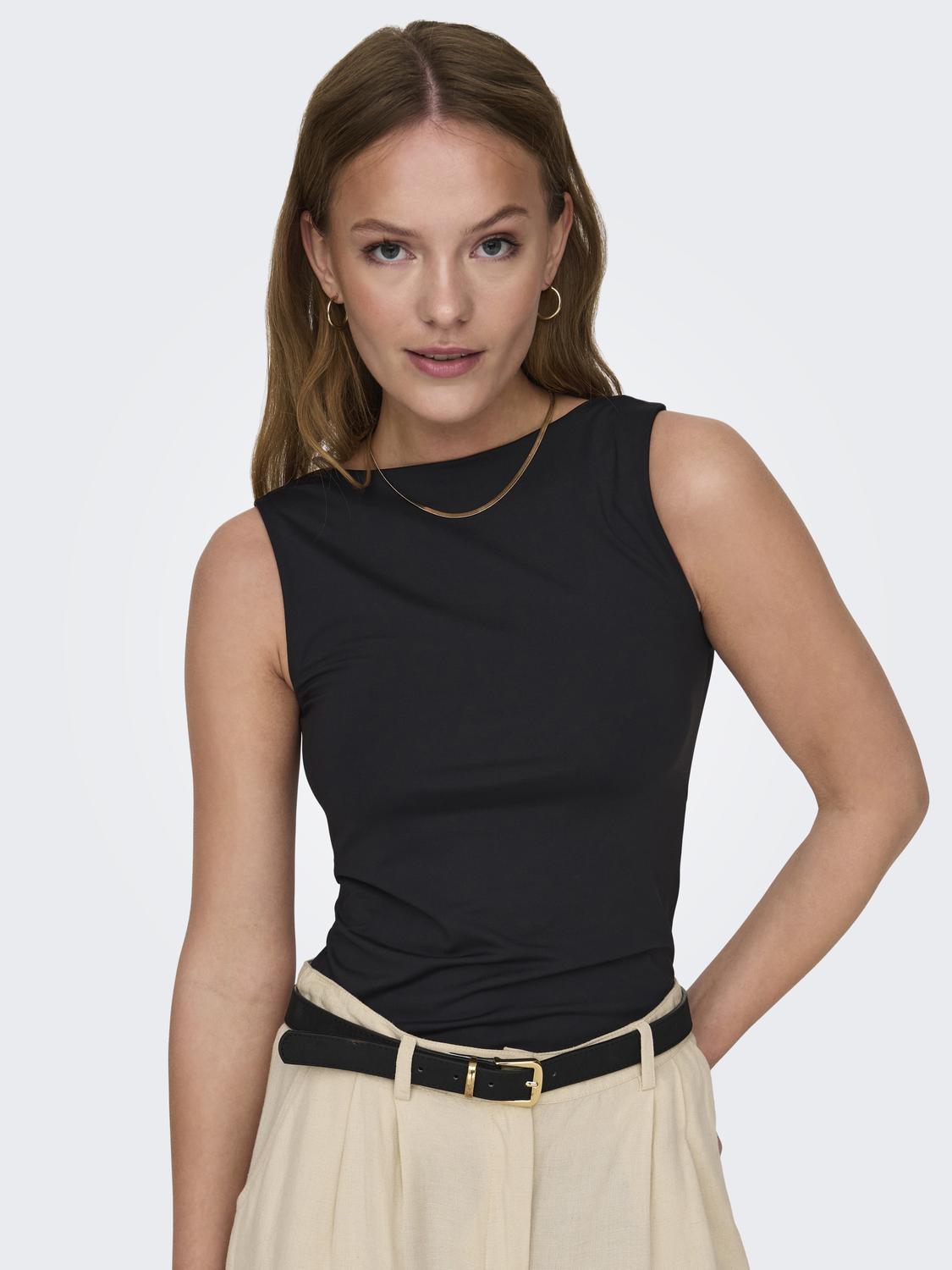 Ea S/L 2-ways Fit Top Black