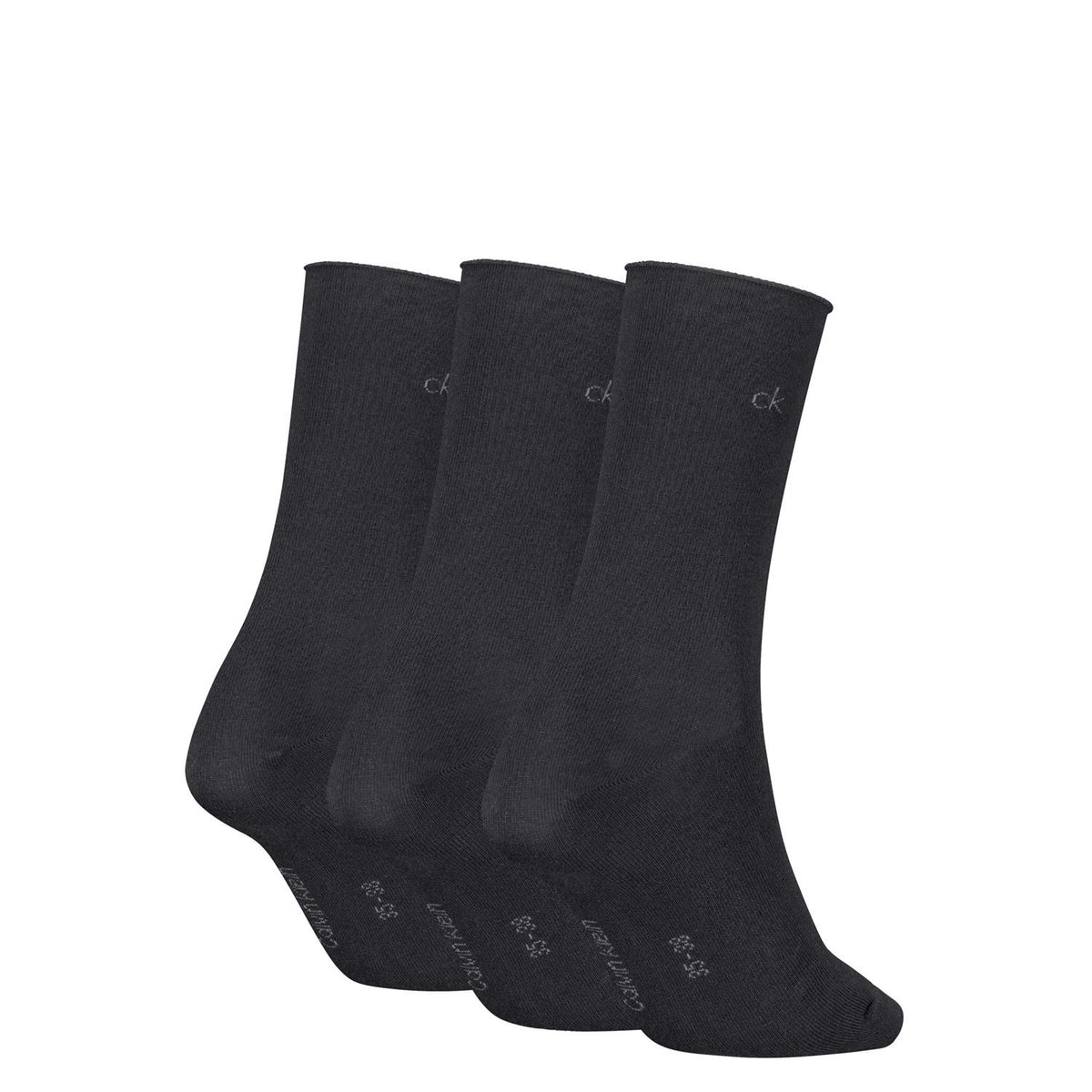 Ck Woman 3pk Roll Top Crew Sock Woman