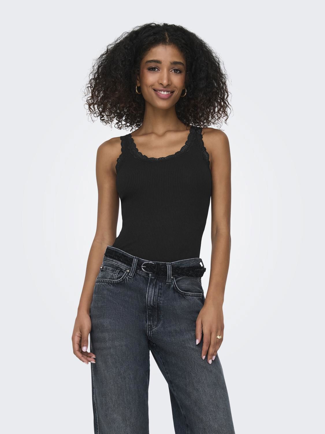 SARA Sharai Lace Top Black