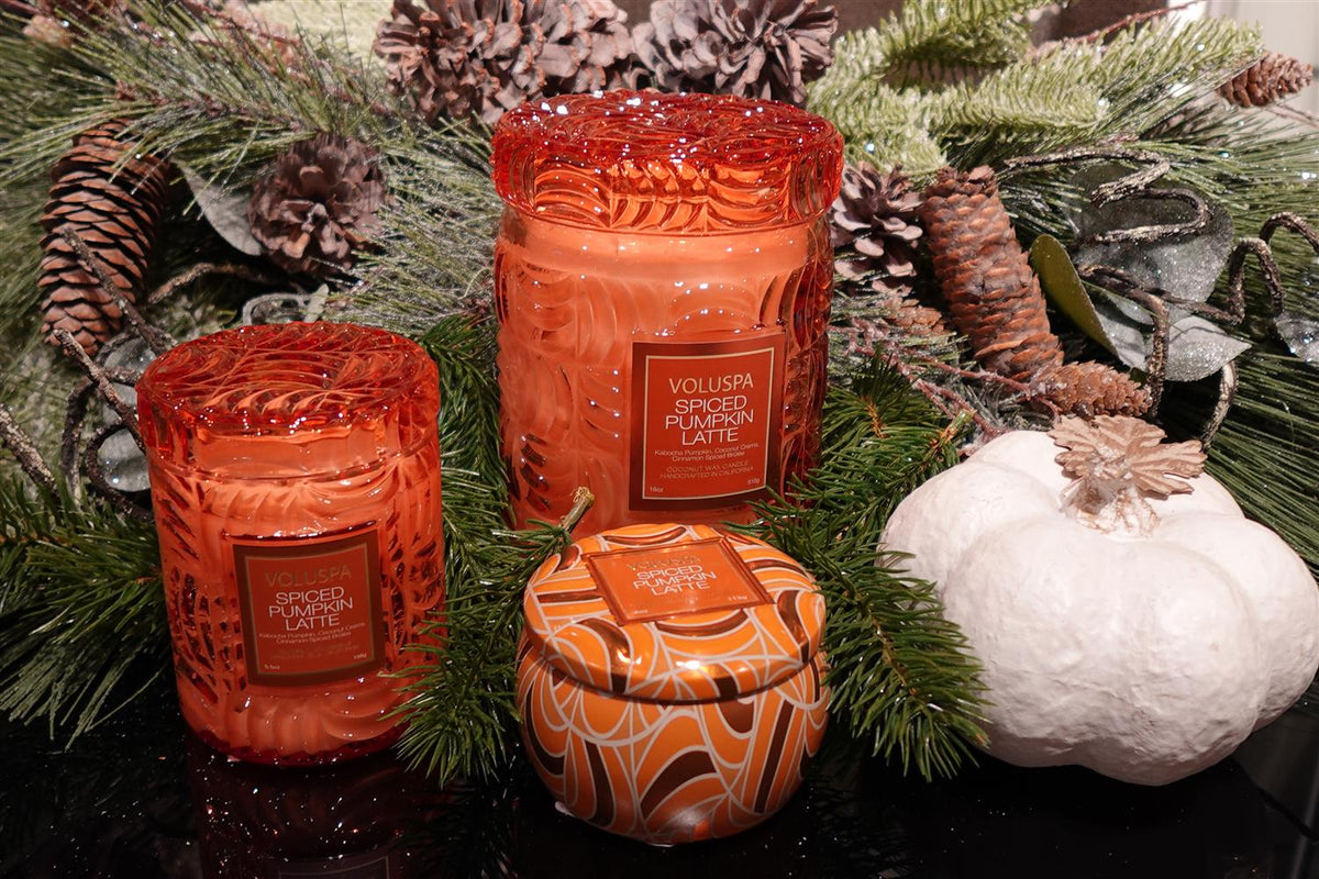 Spiced Pumpkin Latte Large Glass Jar Candle