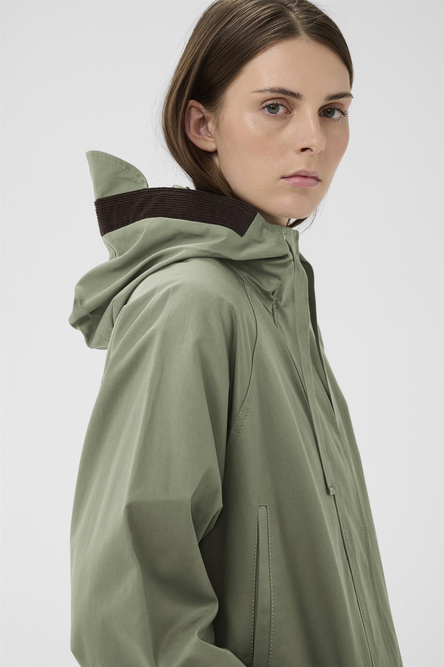 Gracelynn Hooded Jacket Mulled Basil