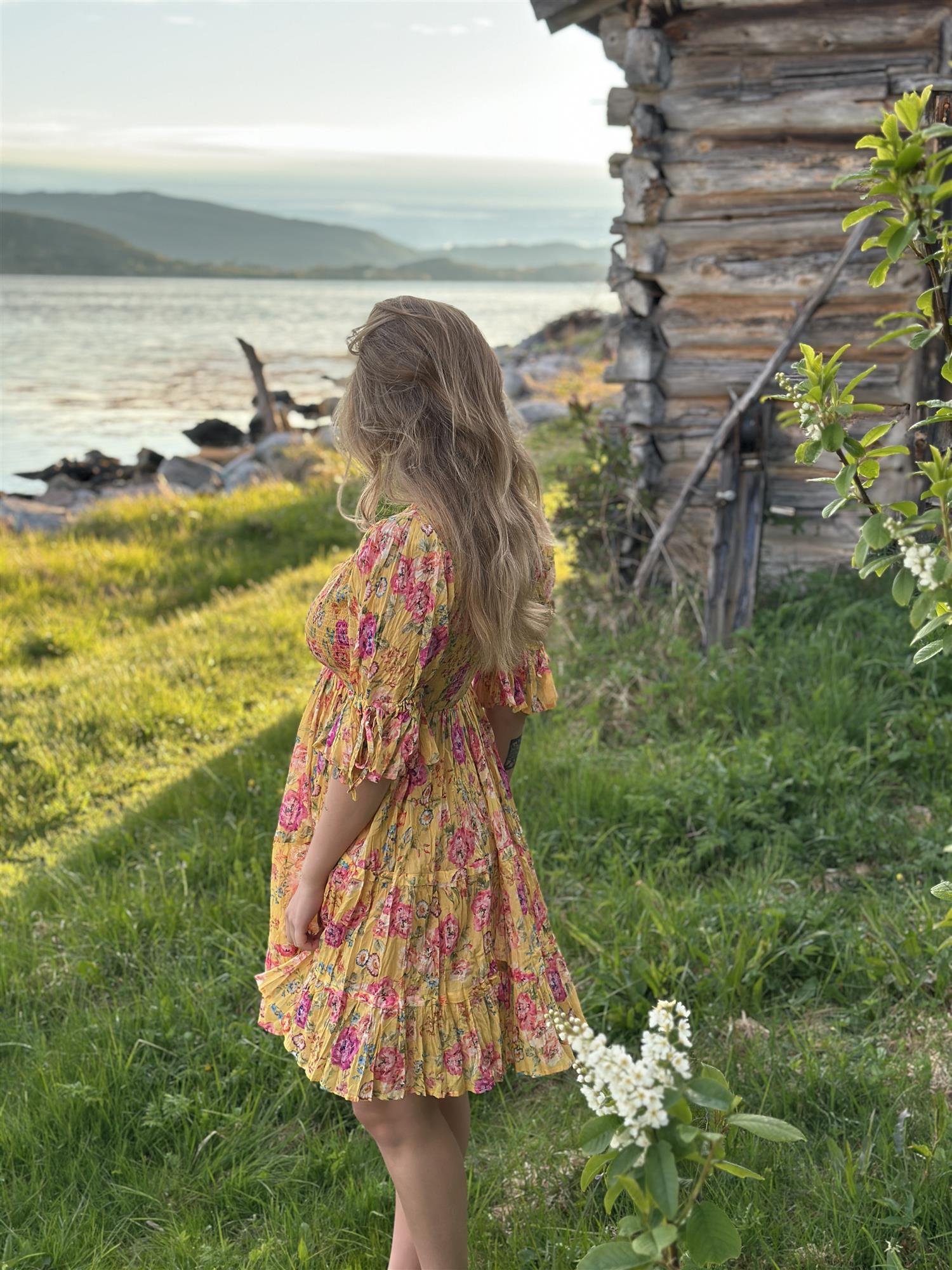 Twisted Mini Dress Daylight Blossom