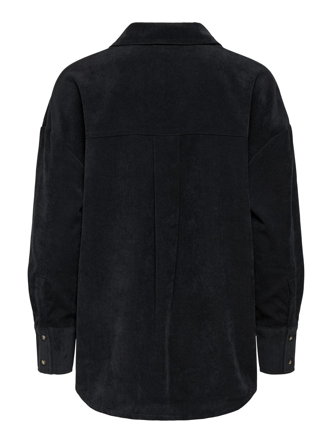 Marike Cord Loose Shirt Black