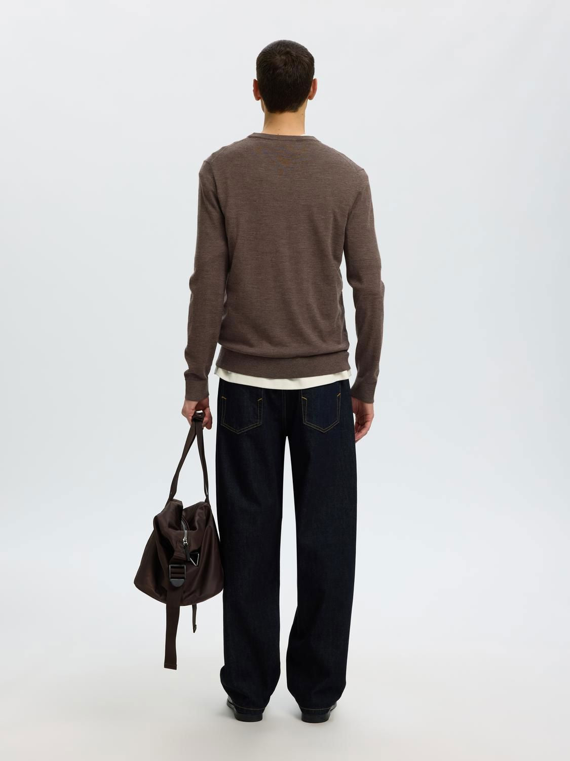 Slmtray Ls Knit Reg Merino Crew Delicioso