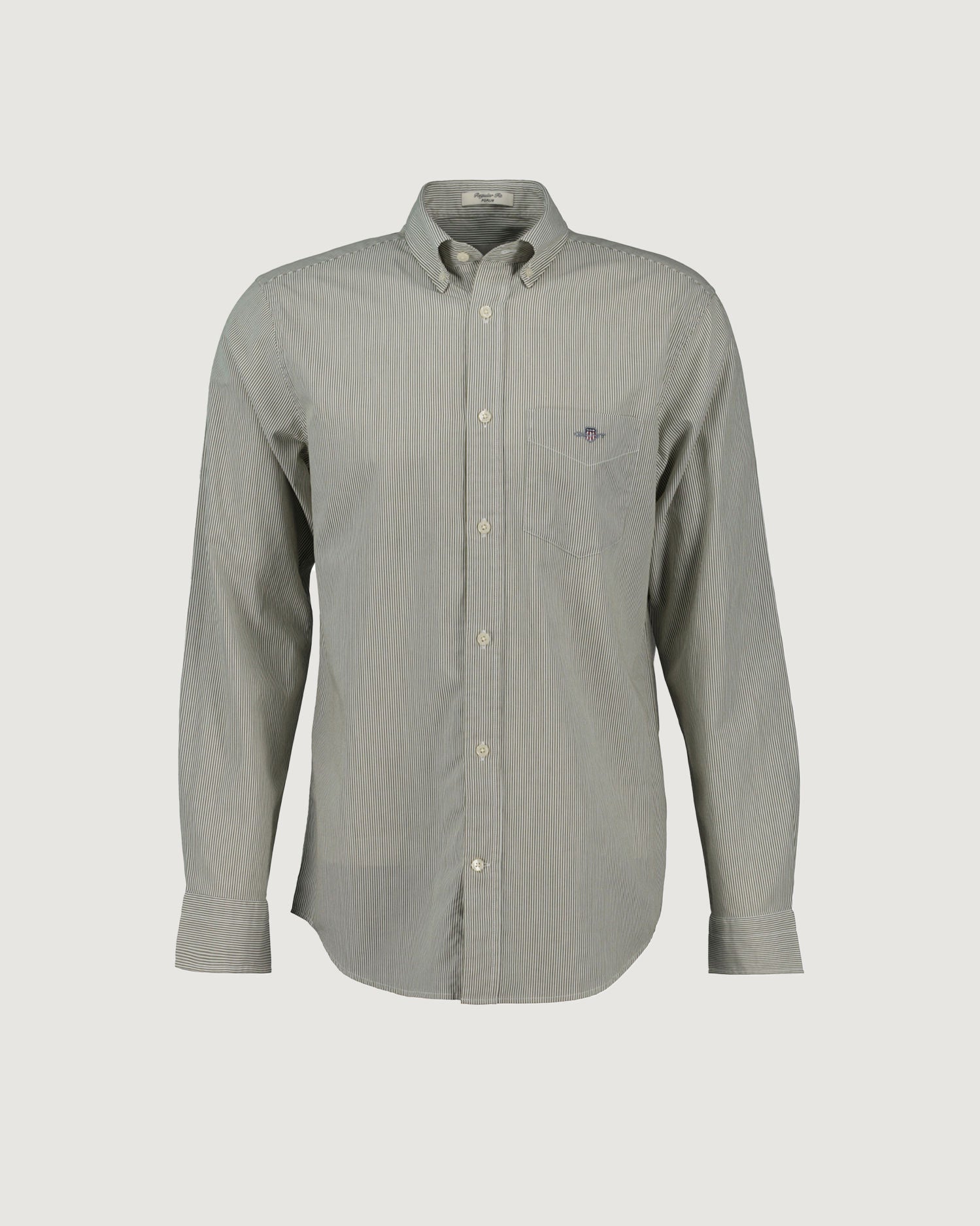 Reg Classic Poplin Banker Shirt Moss Green