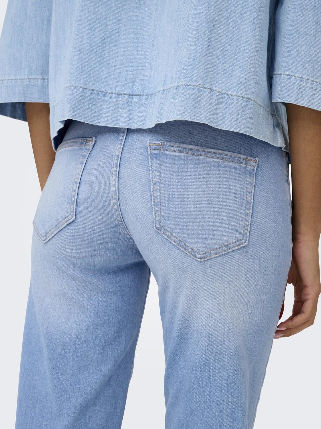 Blush Mid Straight Light Blue Denim