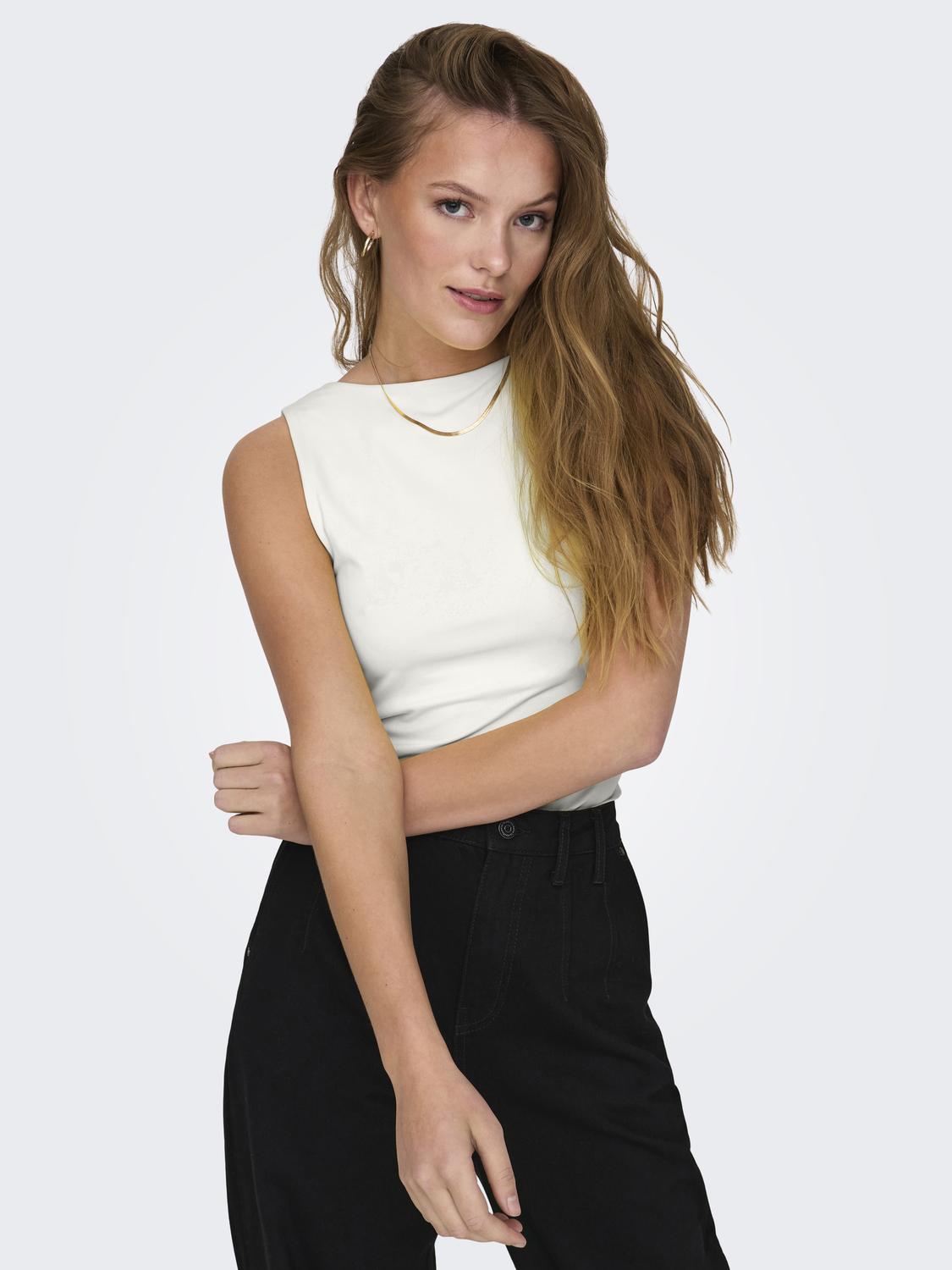 Ea S/L 2-ways Fit Top Cloud Dancer