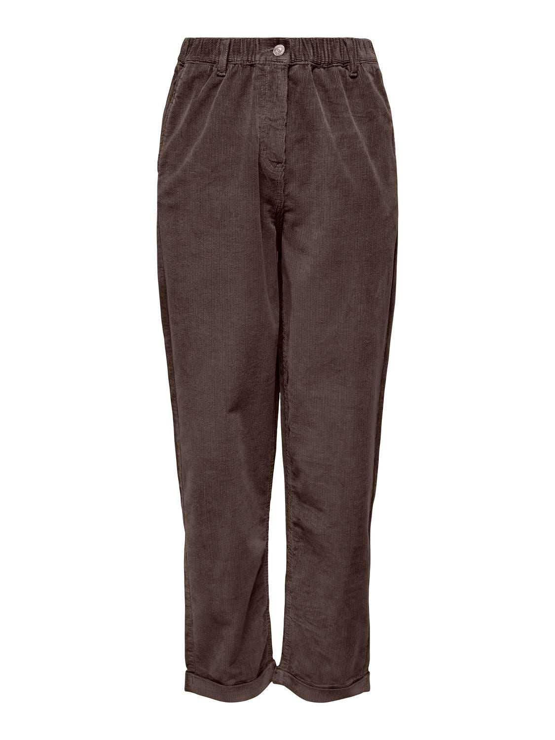Onlflora Mw Ela Cord Carot Pant Chocolate Brown