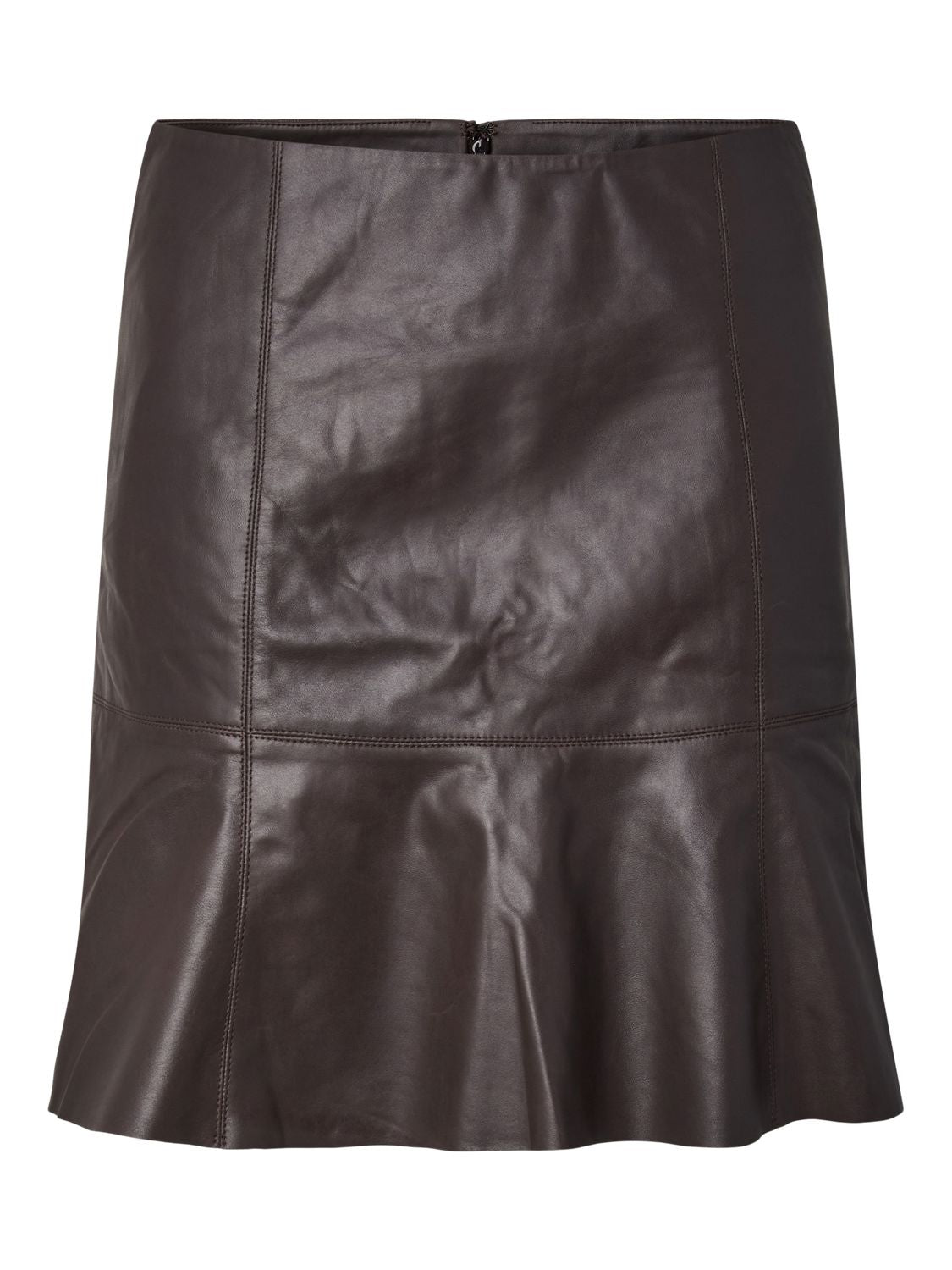 Yascolly Mw Naplon Leather Skirt Chocolate Brown