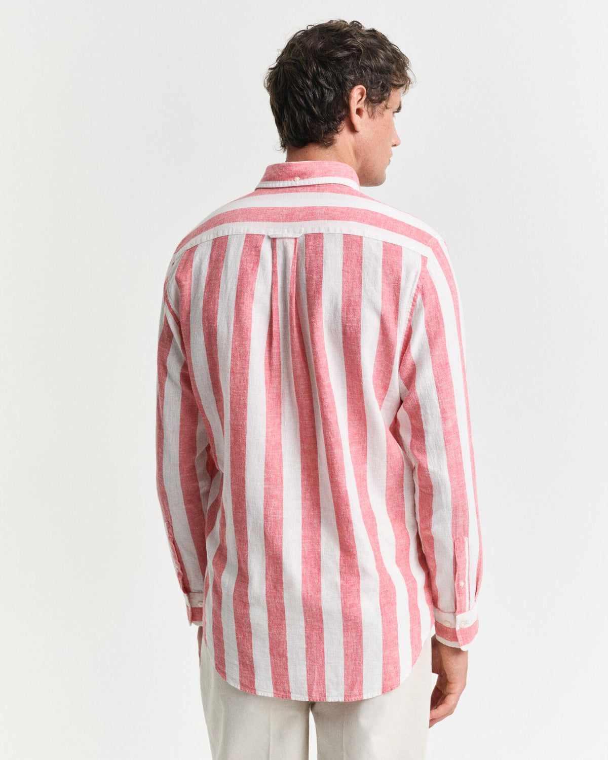 Reg Cotton Linen Shirt Rose Pink