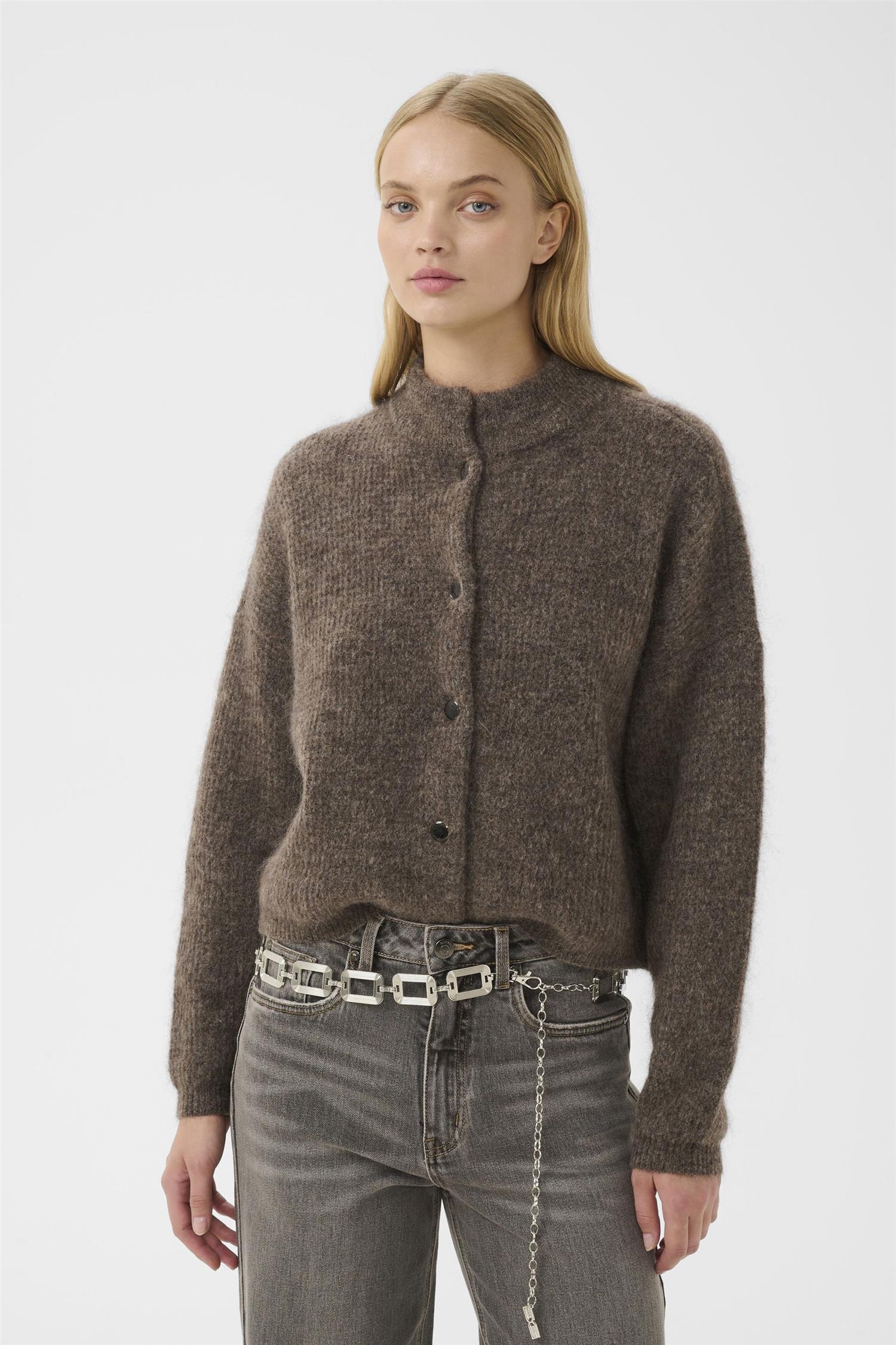 GzDebbie Cardigan Chestnut Melange