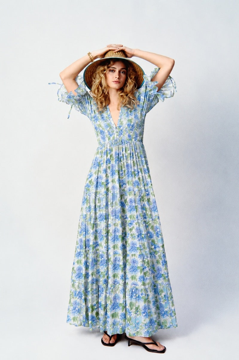 Twisted Maxi Dress Peonies