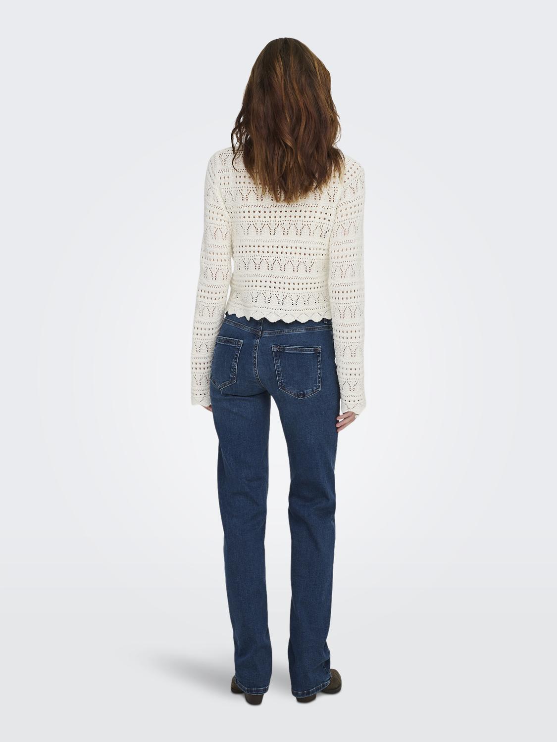 Blush Jeans Mid Straight Dark Blue Denim