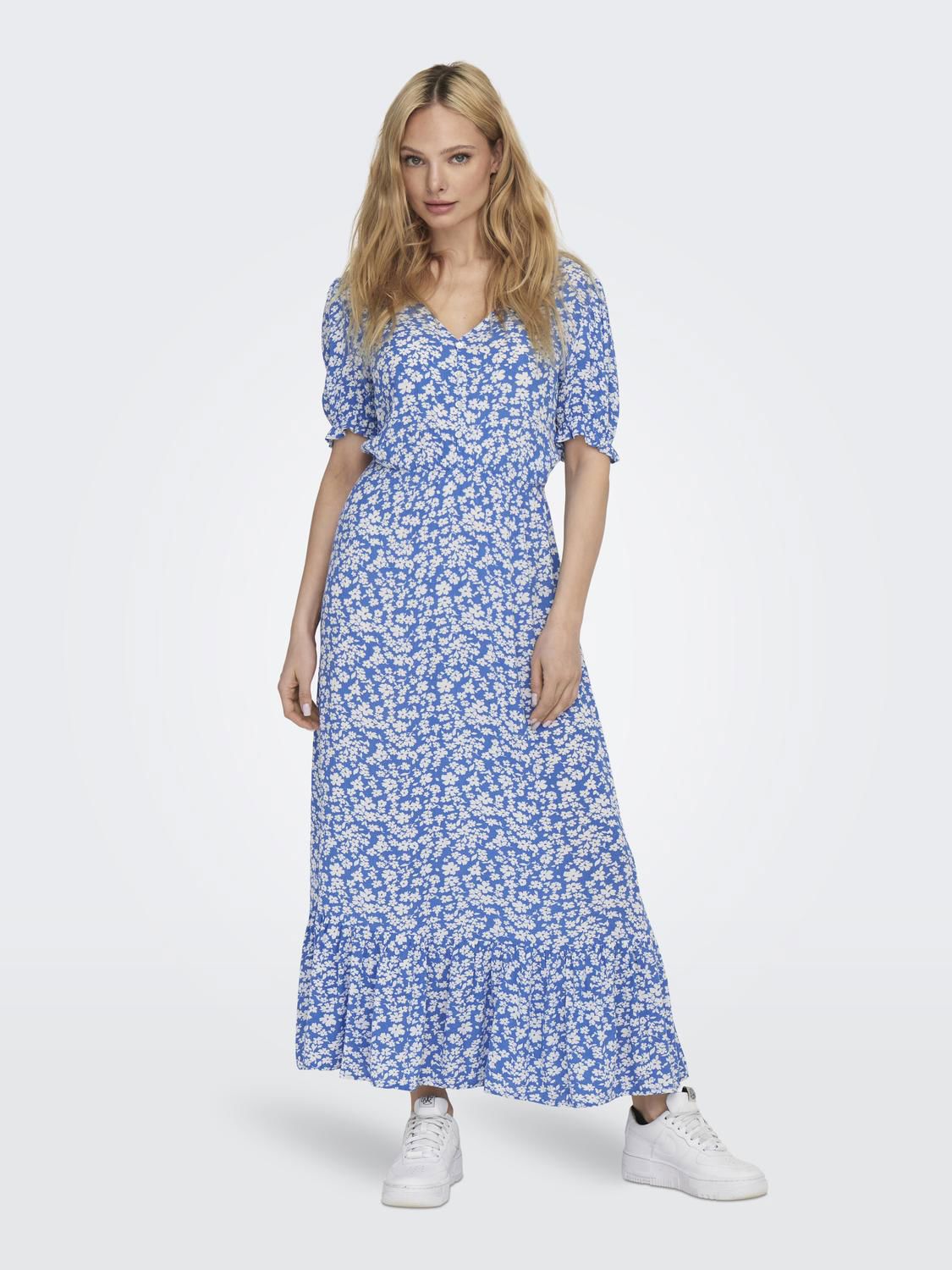 Onlchianti S/S long dress Marina/White Flower