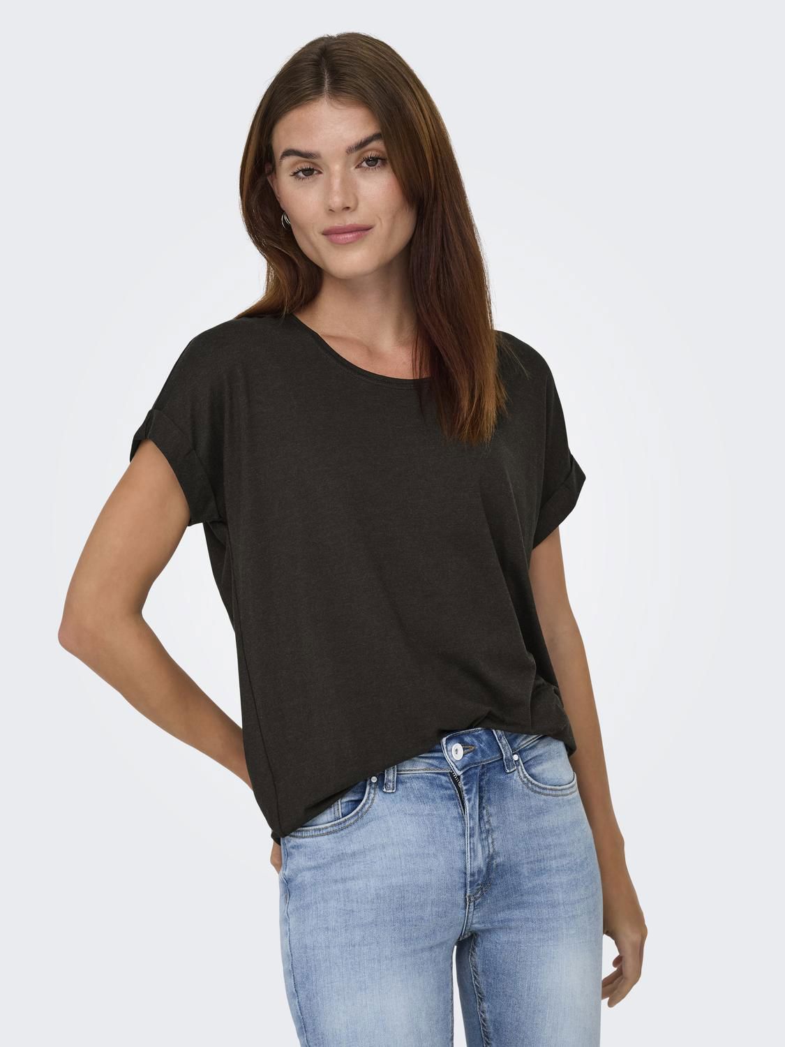 Onlmoster S/s O-Neck Top Java Melange Noos Jrs