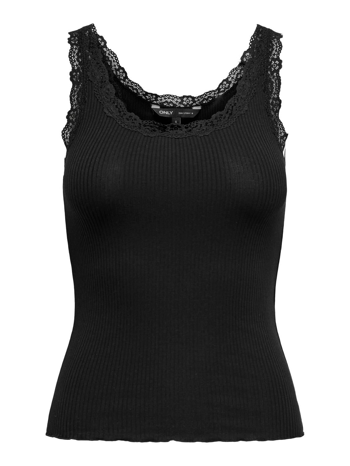 SARA Sharai Lace Top Black