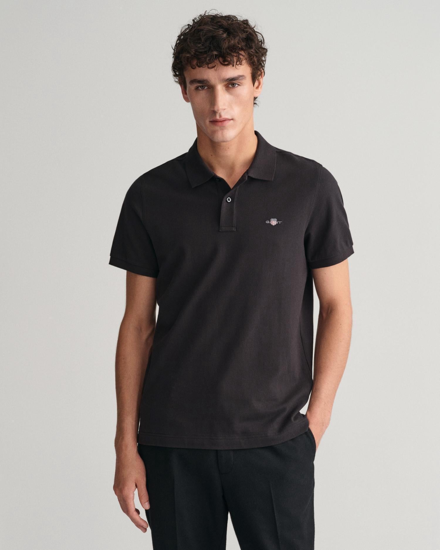 Classic Regular Polo Shirt - 284 Black Brown Melange