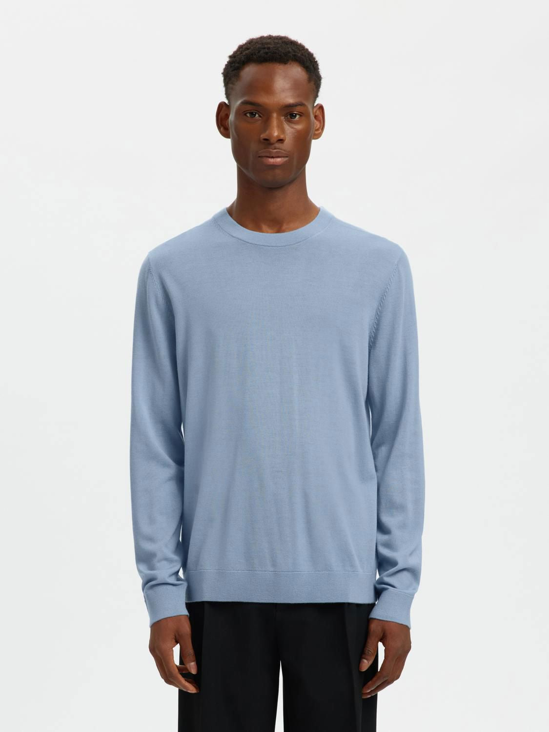 Slmtray Ls Knit Merino Crew Neck Noos