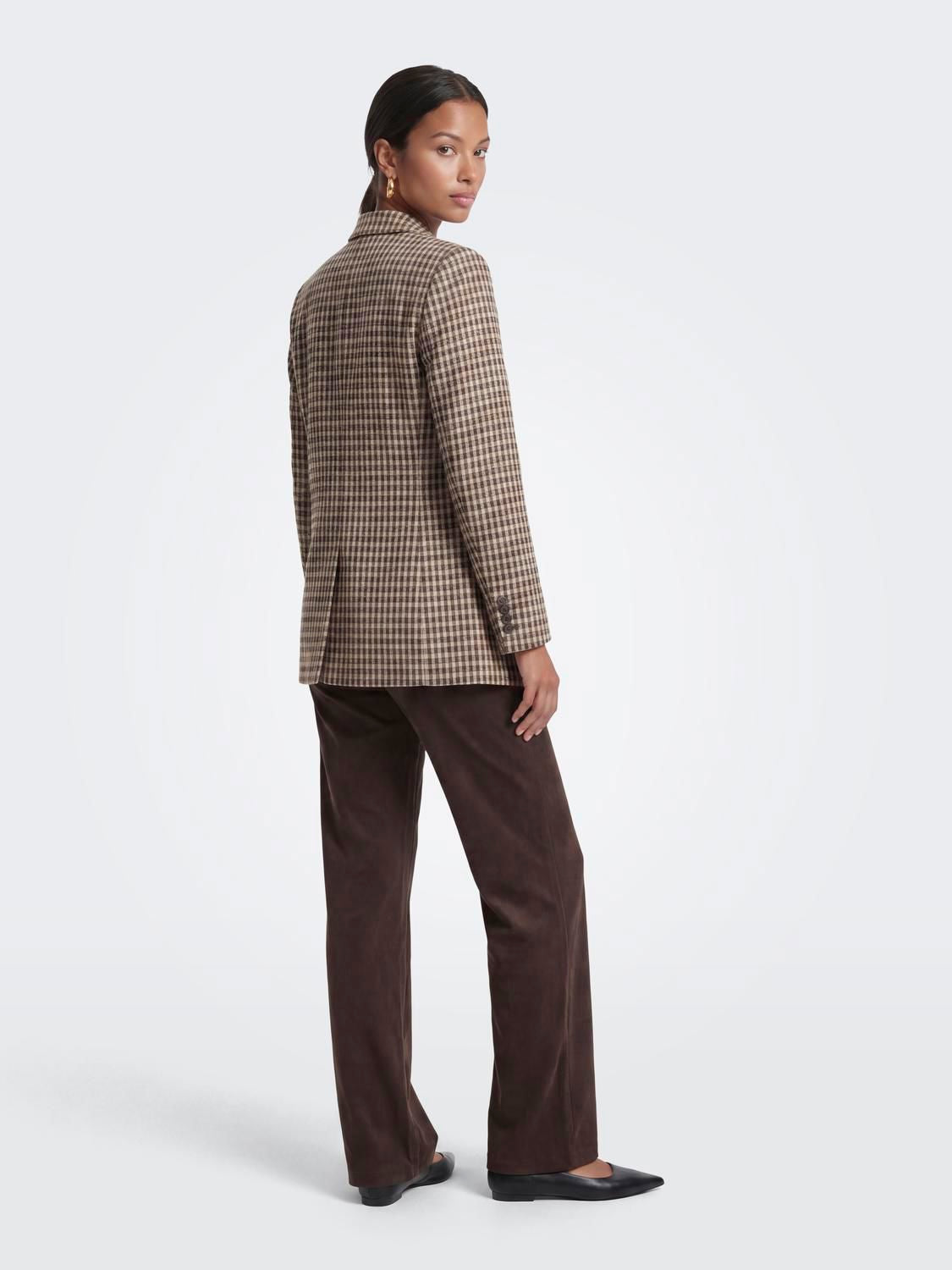 Onlgolden L/s Loose Check Blazer After Dark Birch