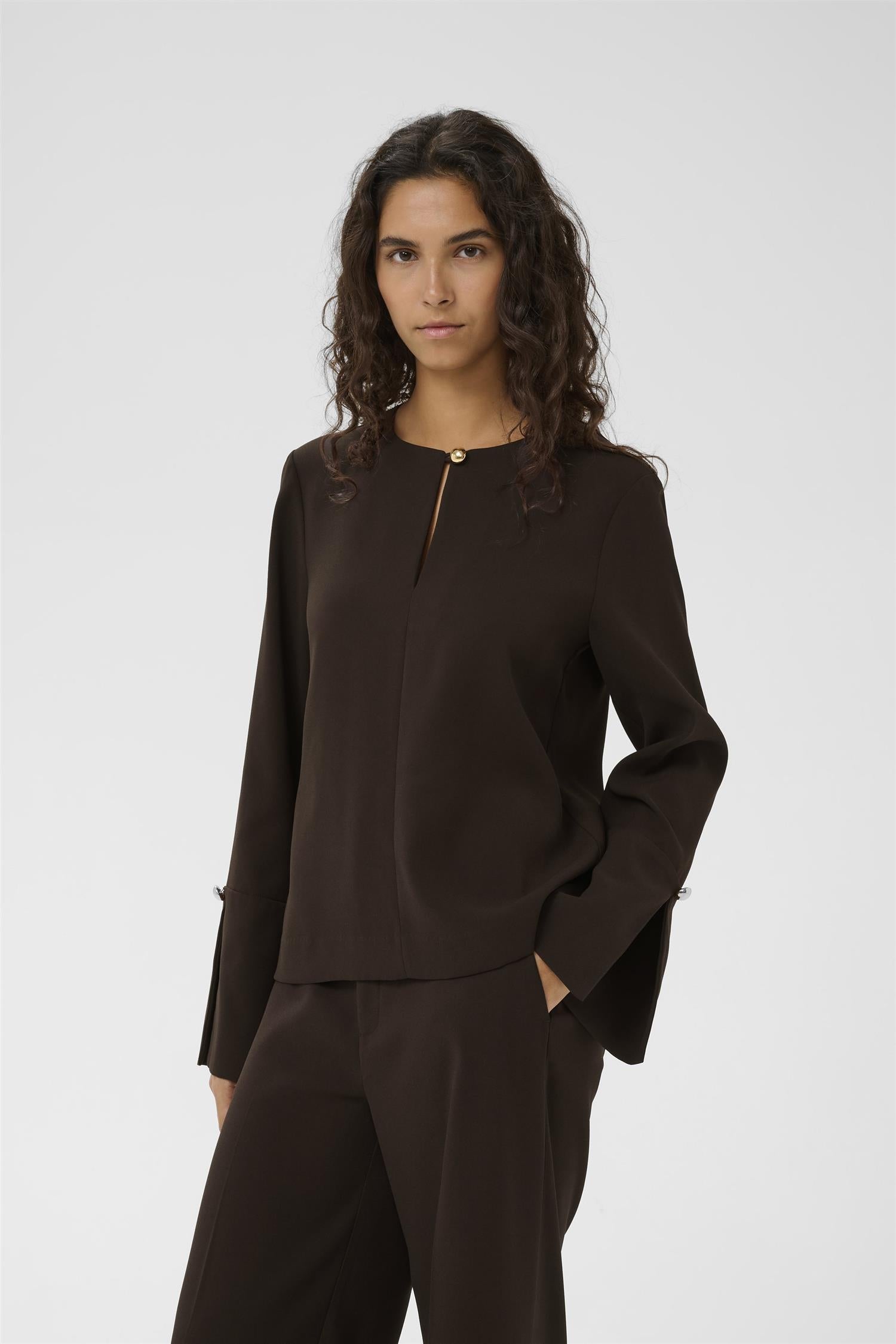 Celiah Blouse Coffee Bean
