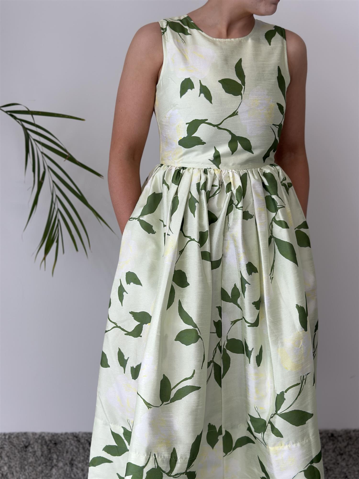 Taffeta Midi Dress Soft Pastel