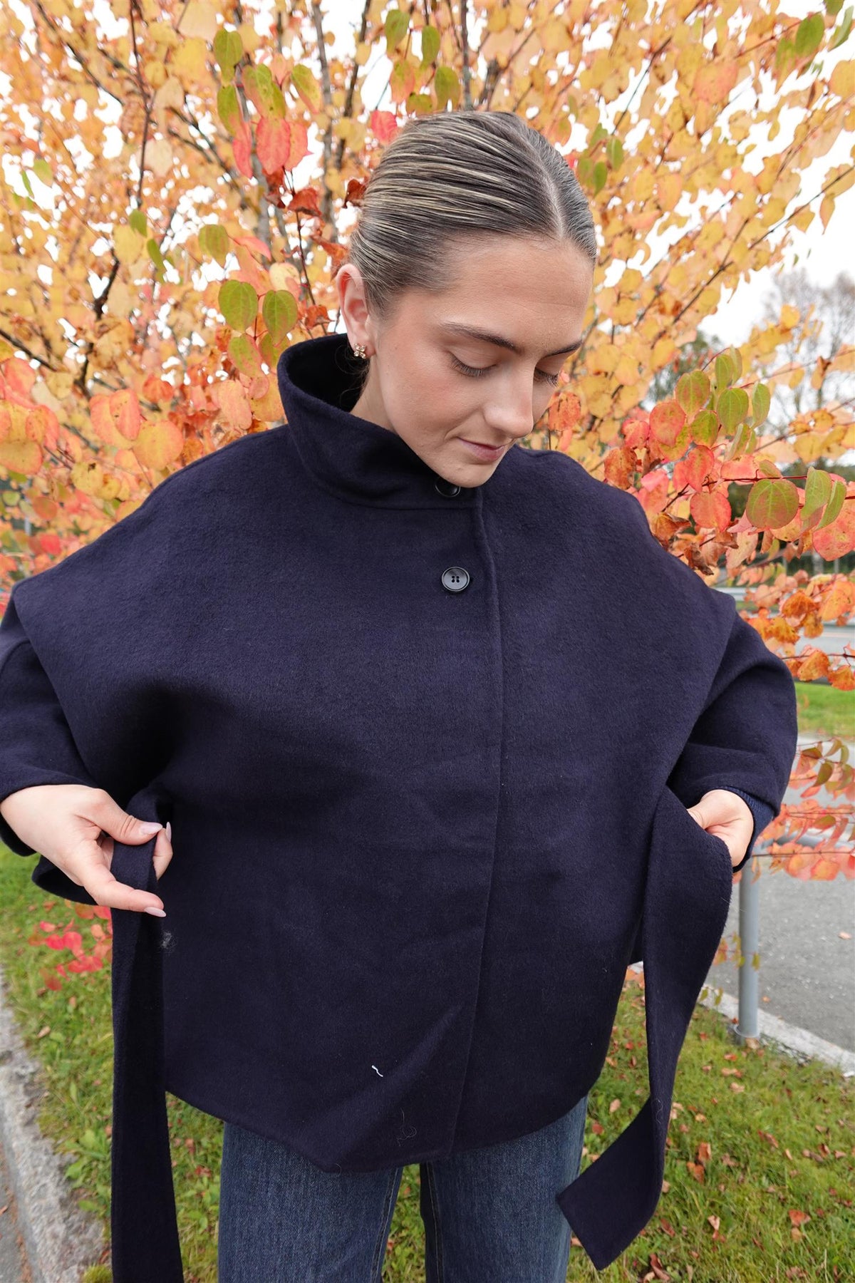 Yasalmio Handmade Wool Blend Jacket Navy Blazer