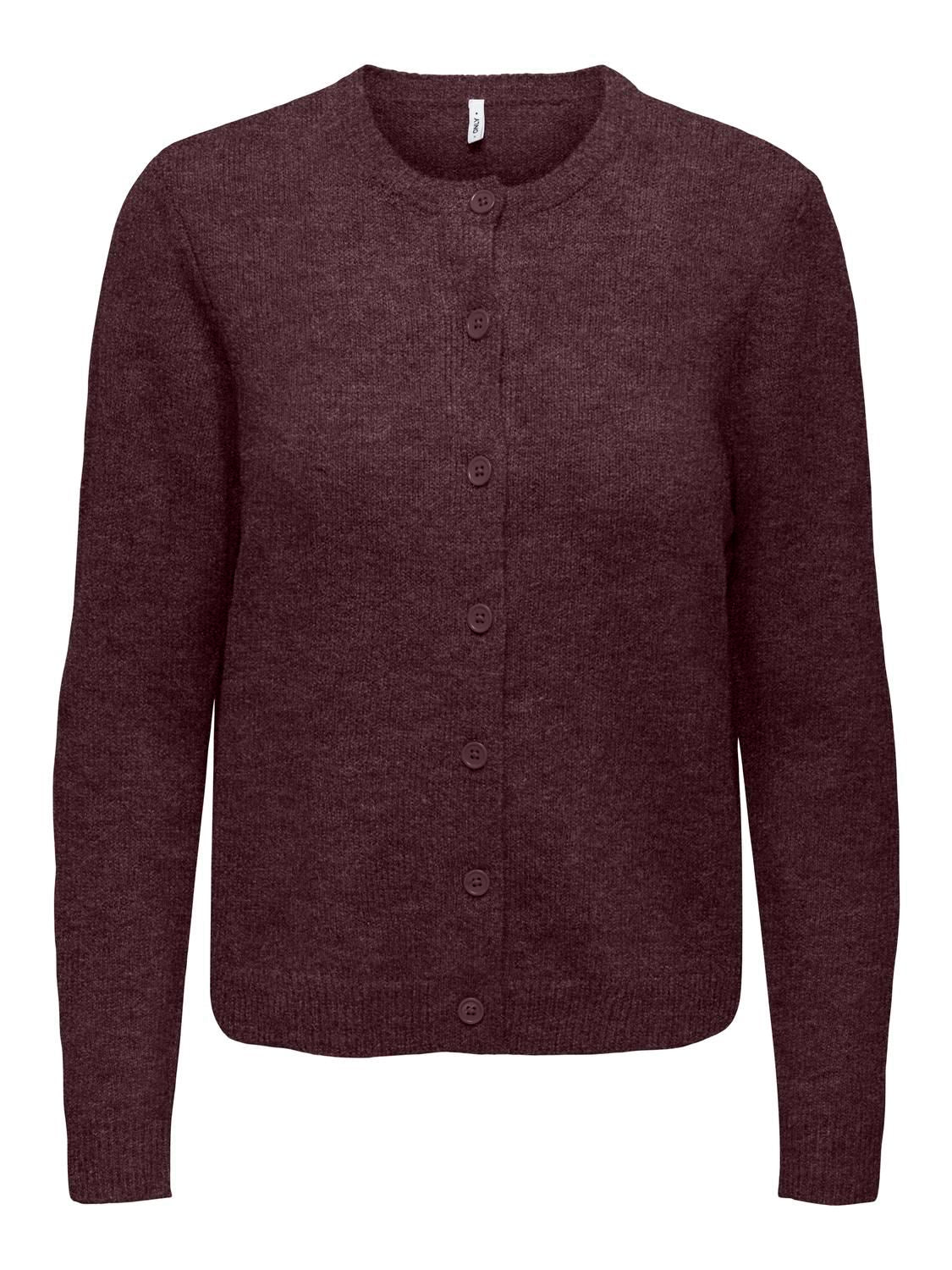 Onlolivia Ls O-Neck Cardigan Fudge Melange
