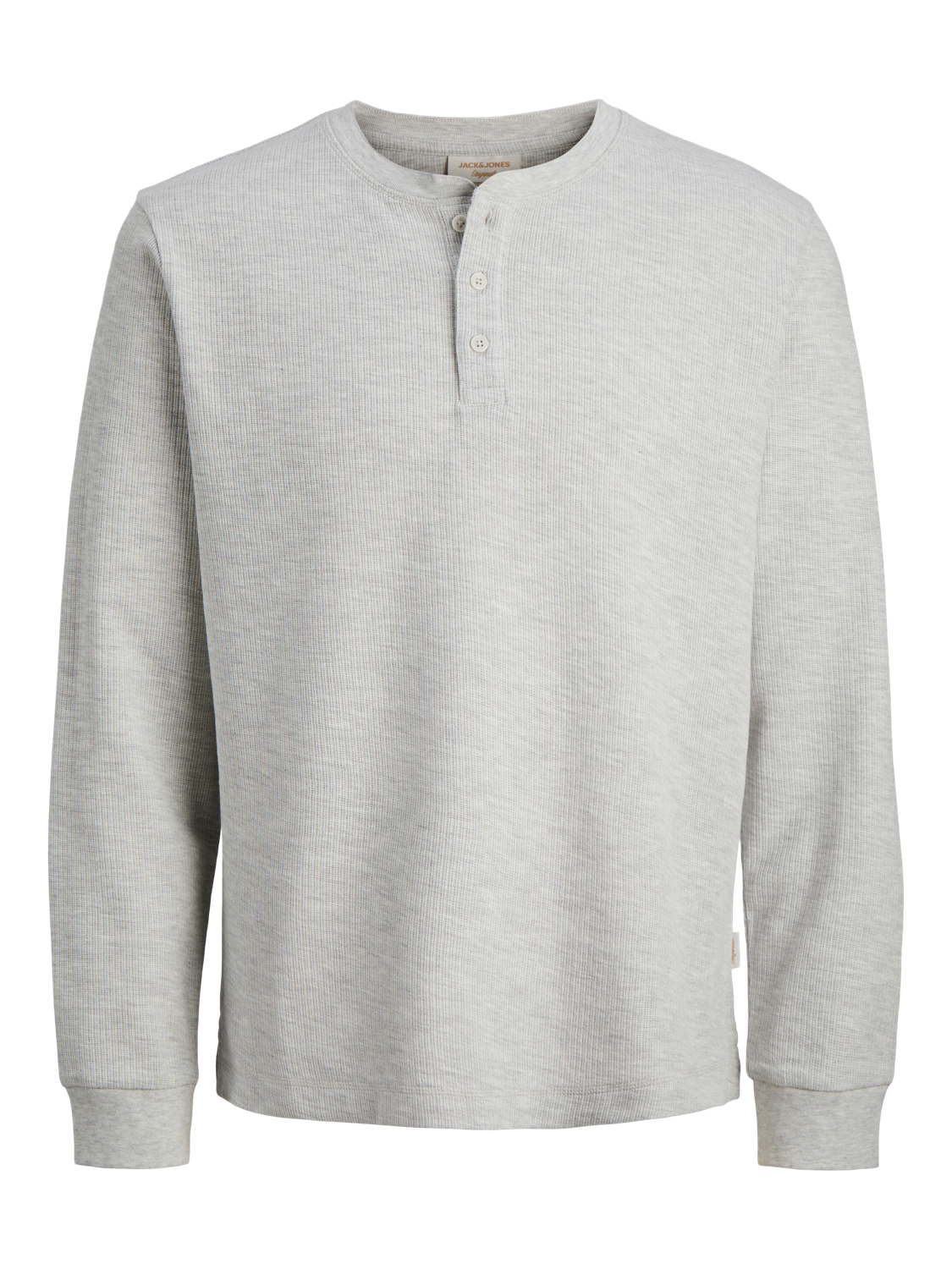 Niagara Henley LS Tee Bright White Melange