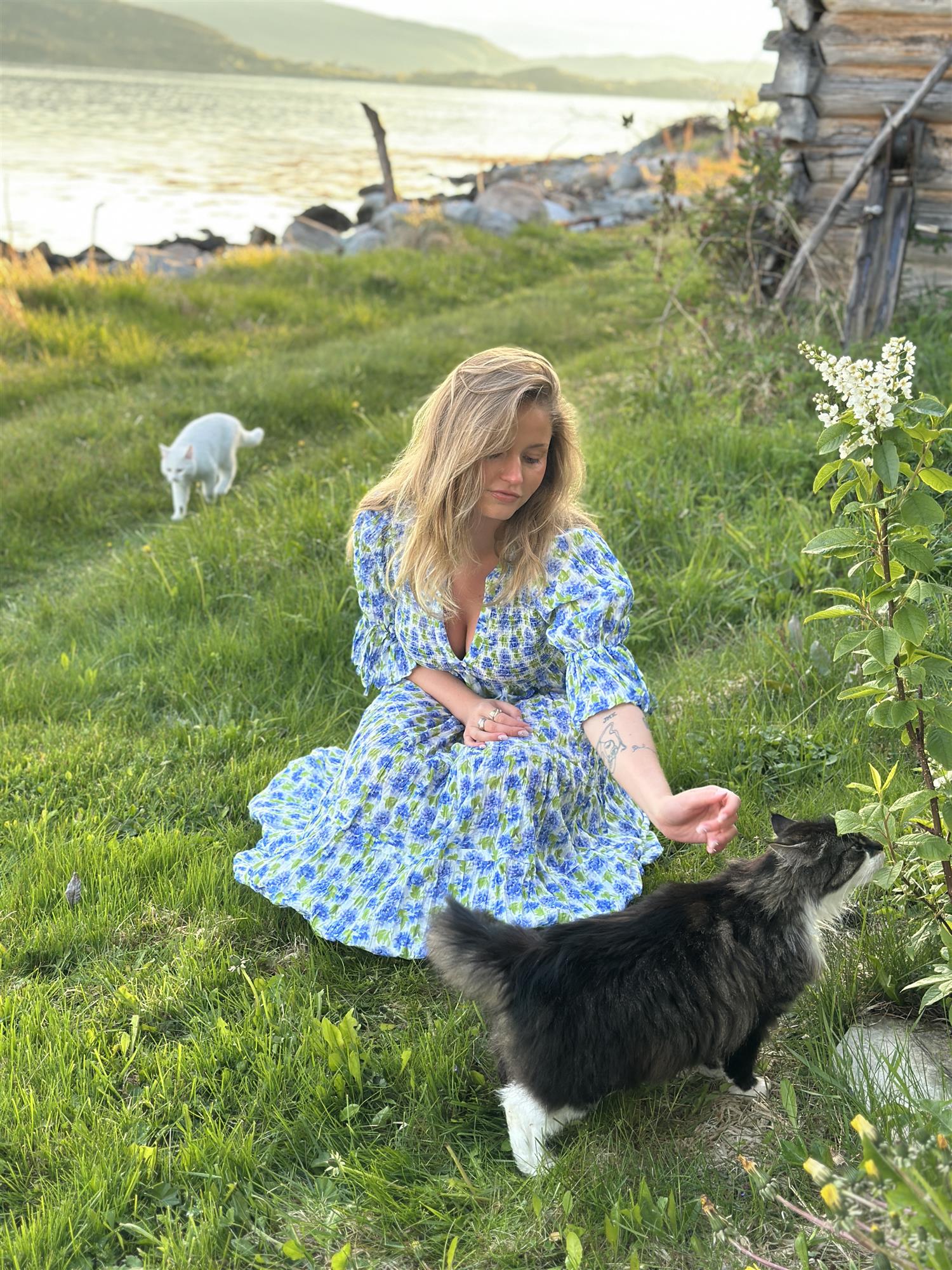 Twisted Maxi Dress Peonies