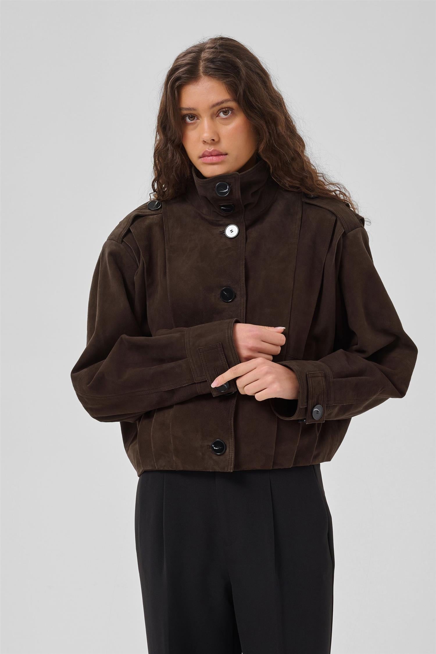 Mwpetra Suede Pleat Jacket