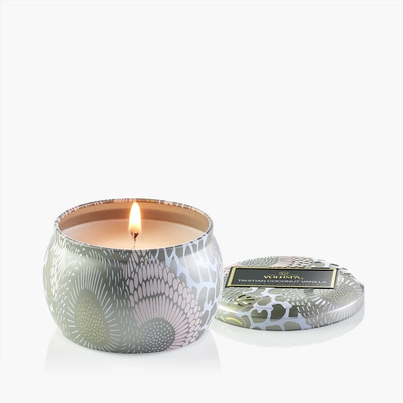 Tahitian Coconut Vanilla Mini Tin Candle