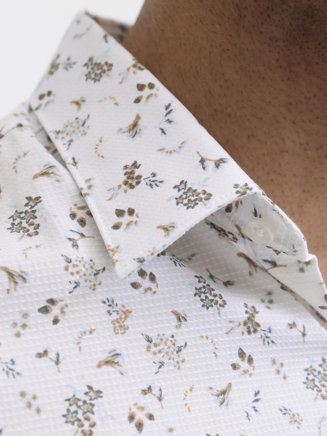 York Print Dobby Shirt White/AOP