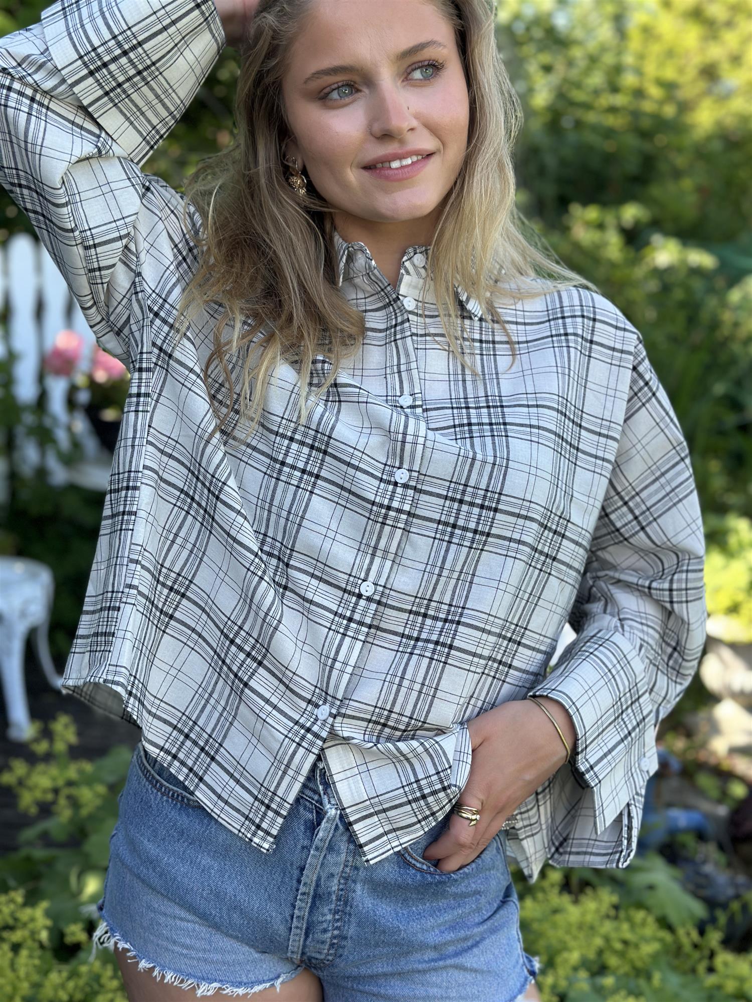 Atari Shirt White Check