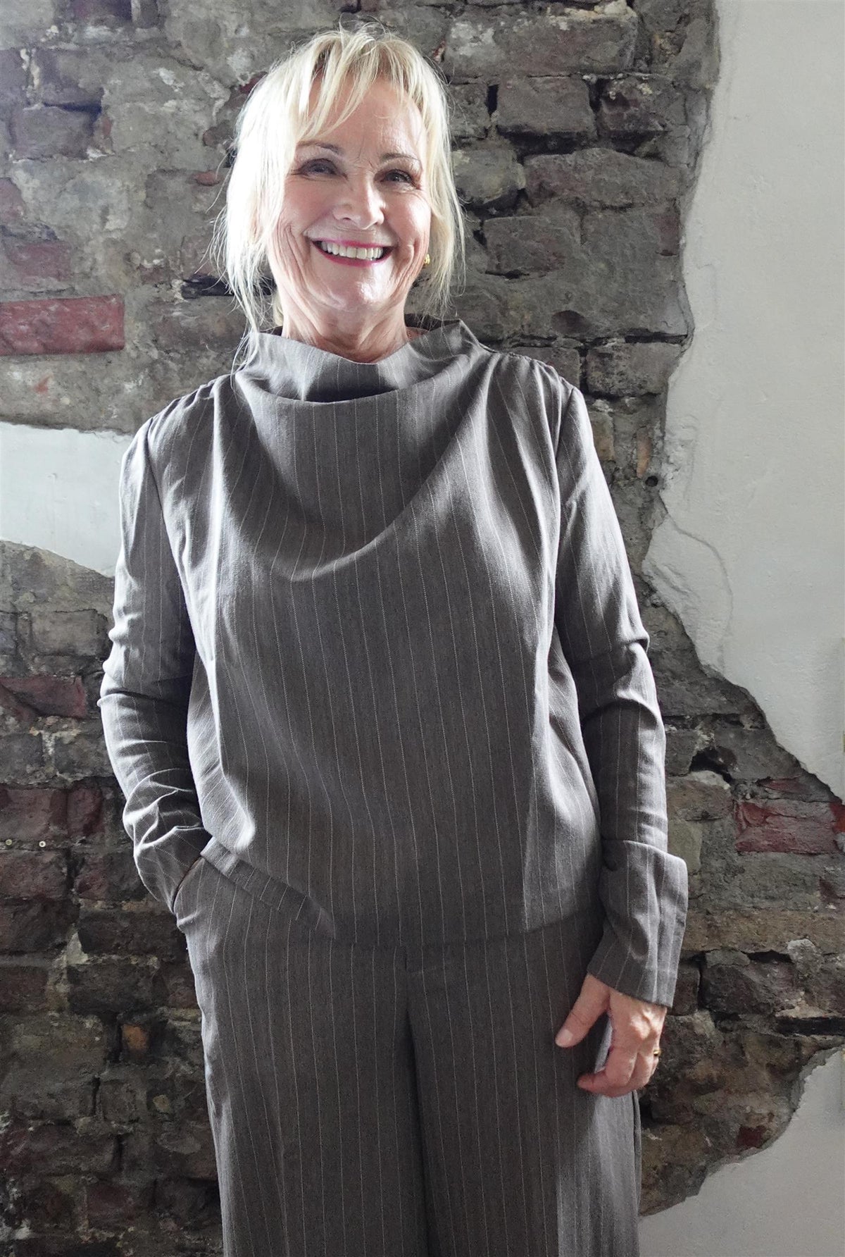 Beverly Structured Top Mole Stripe