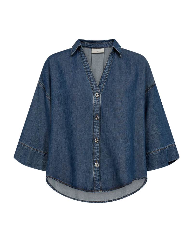Fqmilo-Shirt Medium Blue Denim