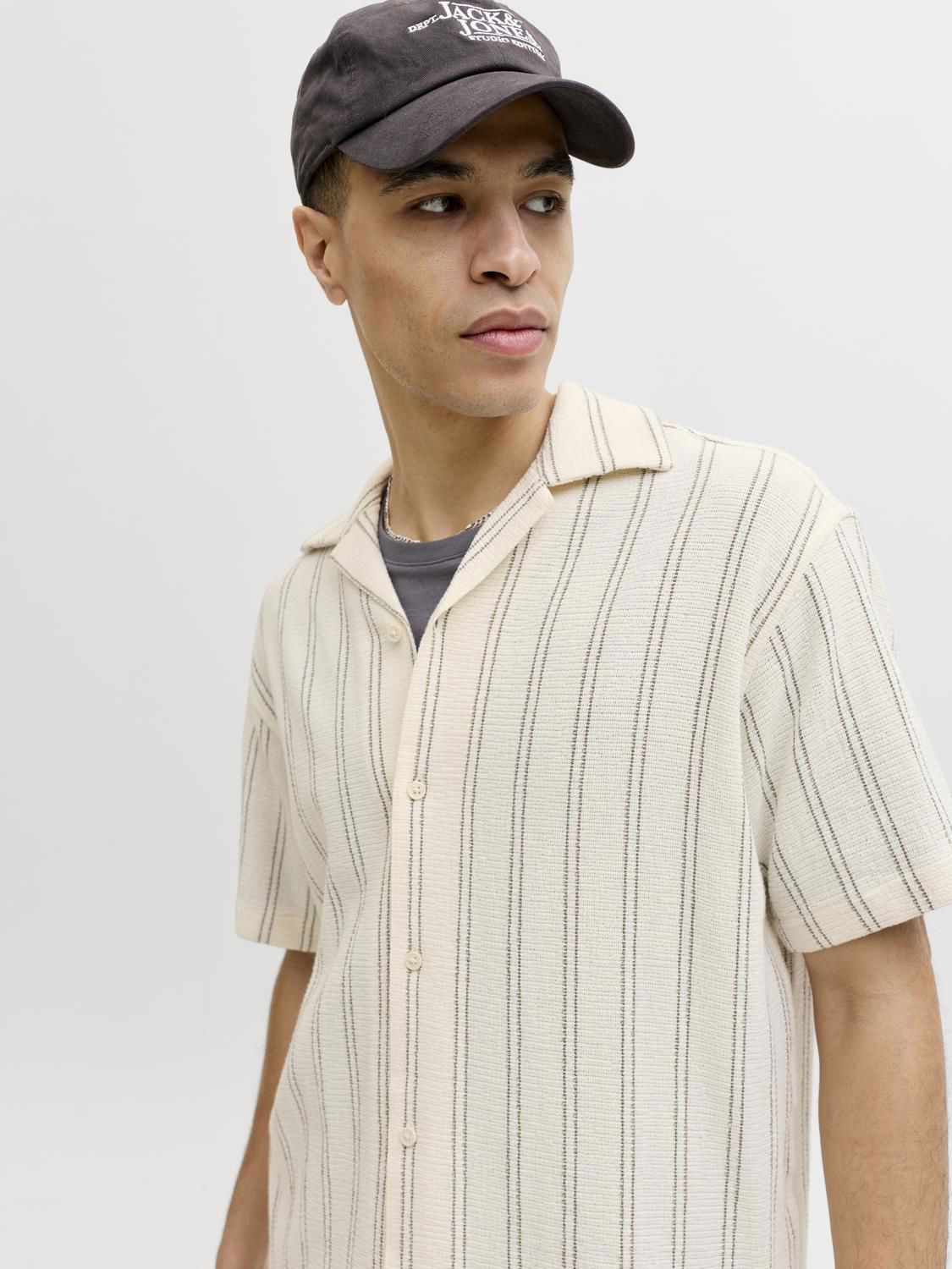 Jjecoba Stripe Resort Shirt Ss Sn