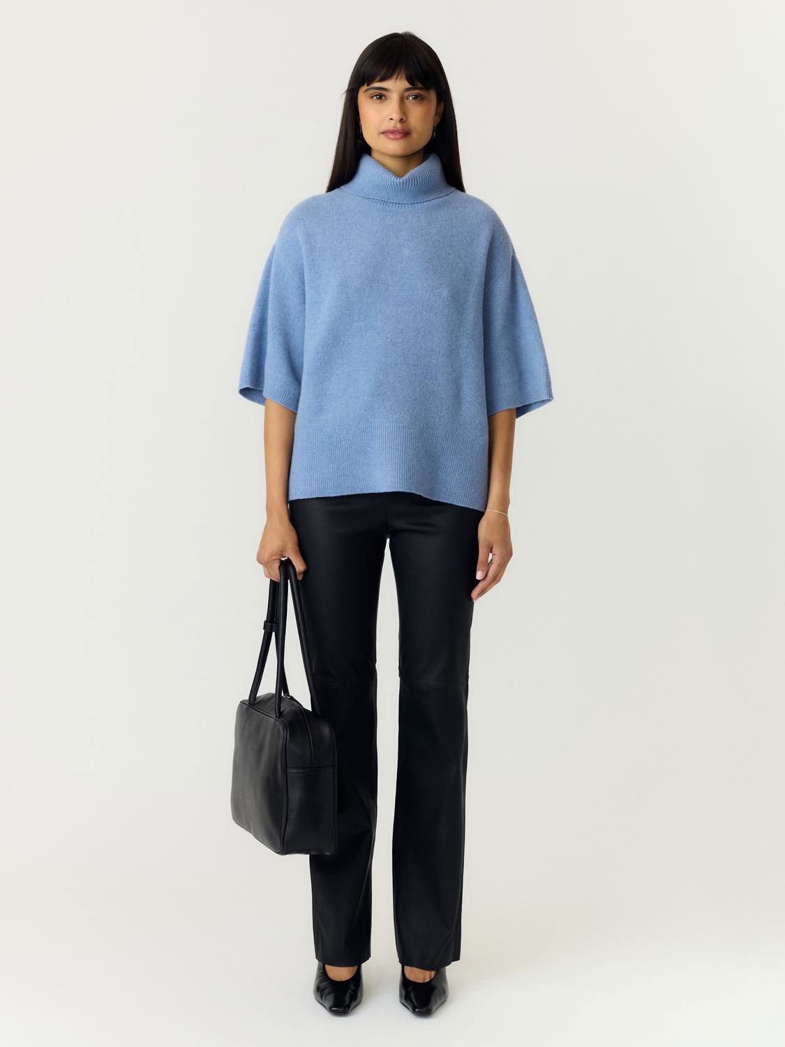 Yasemila 2/4 Wool Knit Pullover Windward Blue