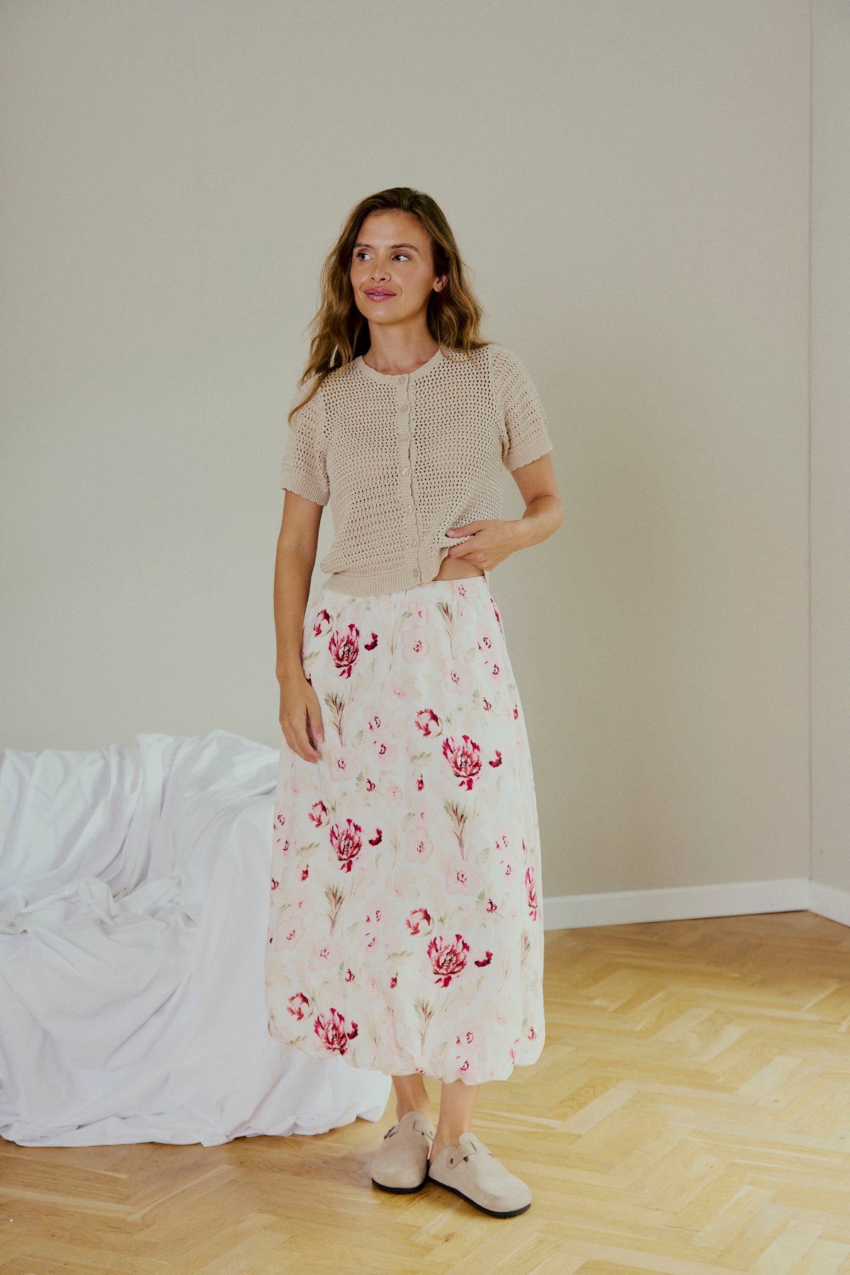 Fqmaise-Skirt Brilliant White w Ballerina