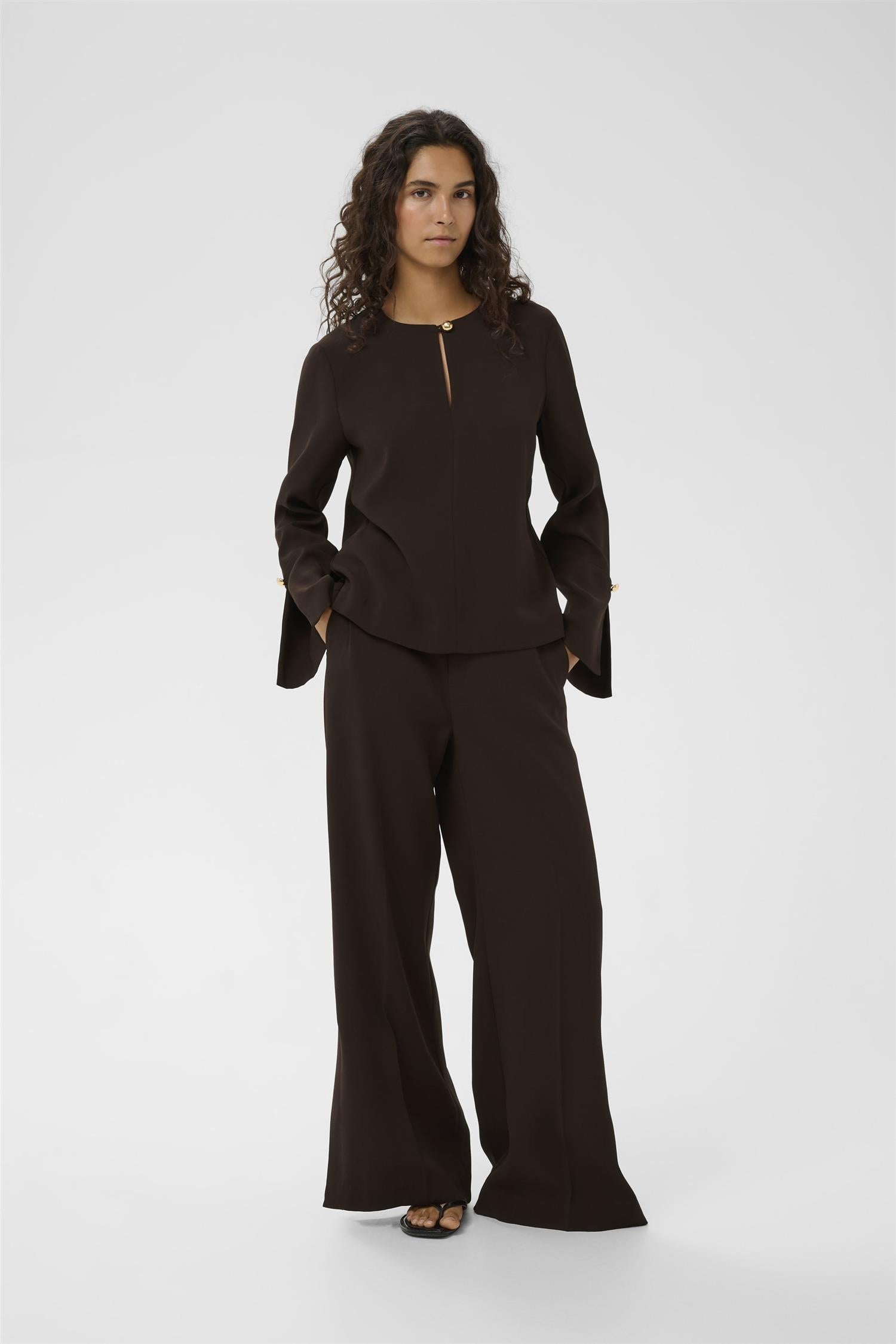 Celiah Blouse Coffee Bean