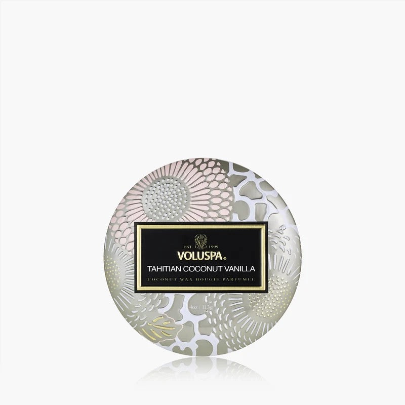 Tahitian Coconut Vanilla Mini Tin Candle