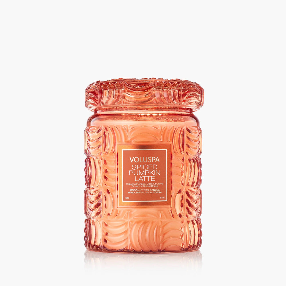 Spiced Pumpkin Latte Large Glass Jar Candle