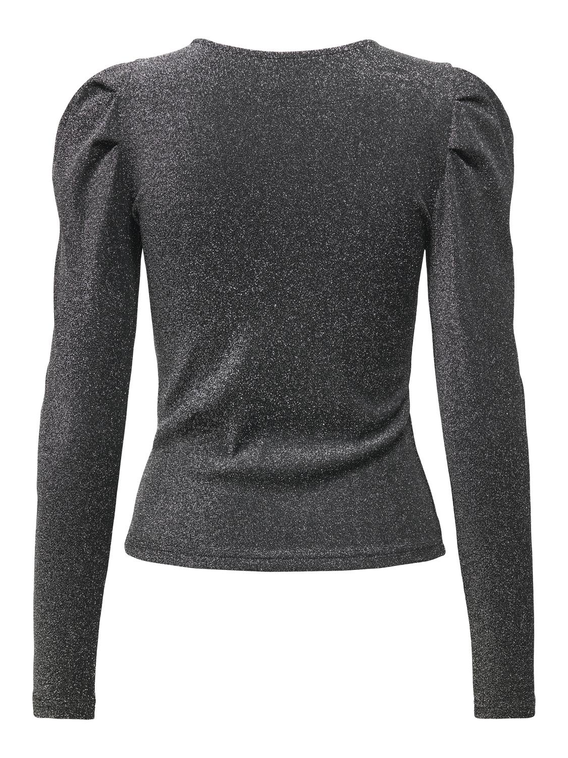 Rich Glitter Top Black/Silver Glitter