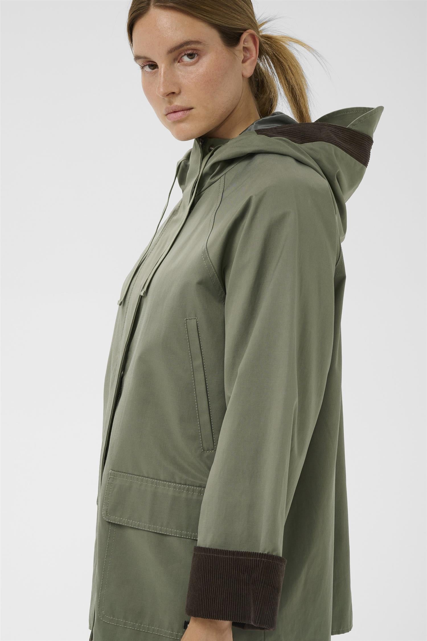 Gracelynn Hooded Jacket Mulled Basil