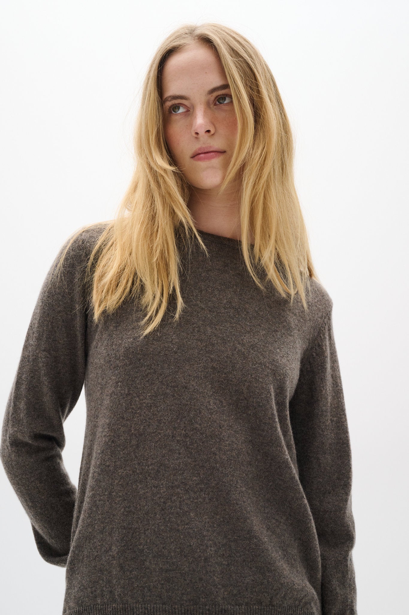 Lukka Crew-neck Pullover Brown Melange